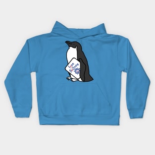 Cute Penguin with Free Britney Sign Kids Hoodie